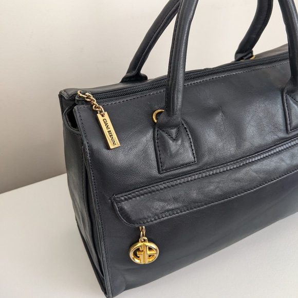 GIANA BERNINI Genuine Leather Handbag, Blue - Picture 7 of 12